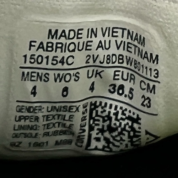 Converse White Chuck Taylor II Lunarlon Sneakers Size 6 Women's (4 Men's) - Picture 4 of 11